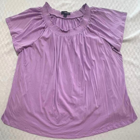 NWOT Size 4X (34/36W) Denim 24/7 Light Purple Pull Over Tunic - Picture 10 of 10